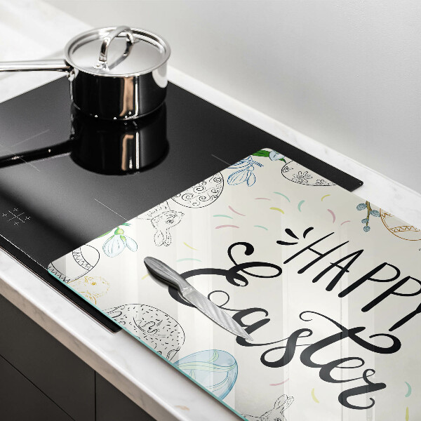 Tabla de cortar de vidrio Happy easter