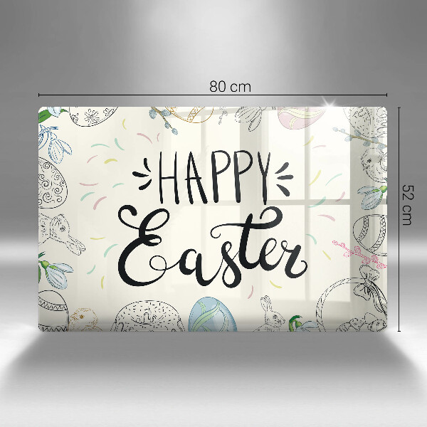 Tabla de cortar de vidrio Happy easter