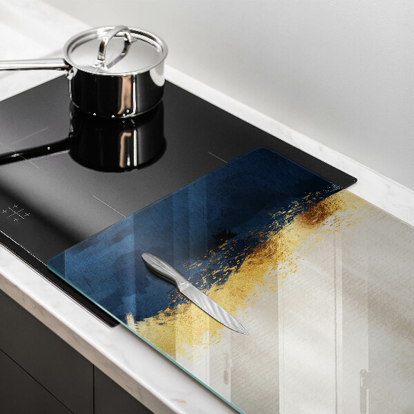 Tabla de cortar de vidrio Abstracción de oro