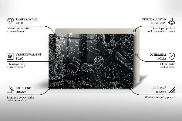 Tabla de cortar de vidrio Accesorios de cocina