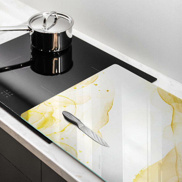 Tabla de cortar de vidrio Abstracción dorada