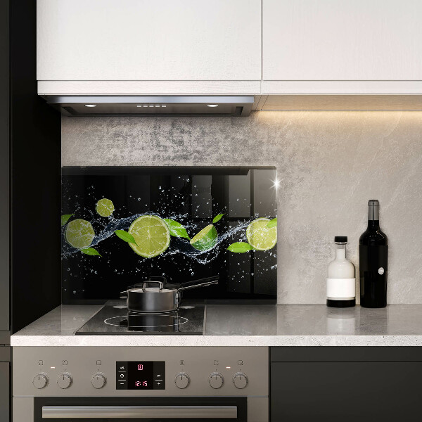 Tabla de cortar de vidrio Agua de lima y menta