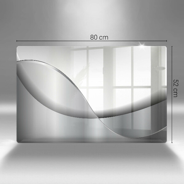 Tabla de cortar de vidrio Diseño de líneas abstractas