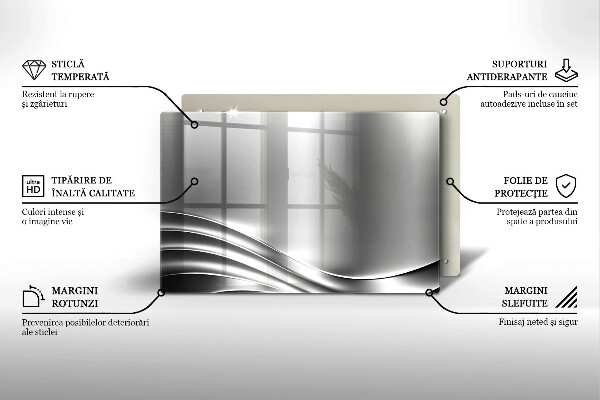Tabla de cortar de vidrio Estructura metálica