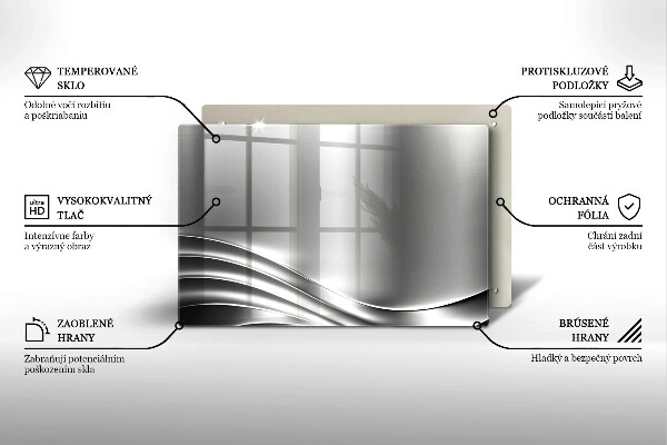 Tabla de cortar de vidrio Estructura metálica