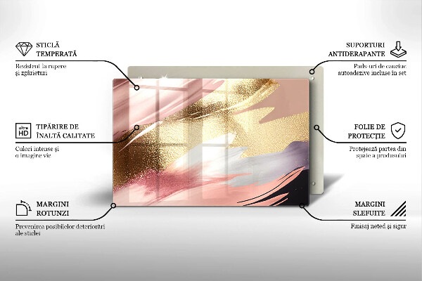 Tabla de cortar de vidrio Manchas pastel