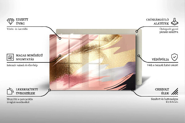 Tabla de cortar de vidrio Manchas pastel