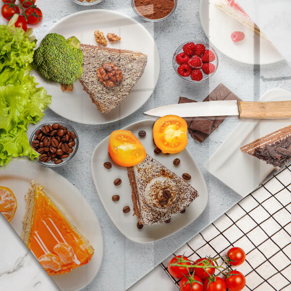 Tabla de cortar de vidrio La dulzura del pastel