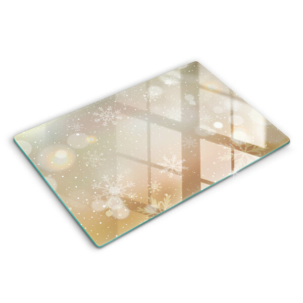 Tabla de cortar de vidrio Copos de nieve