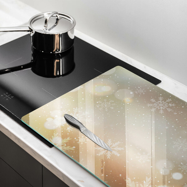 Tabla de cortar de vidrio Copos de nieve