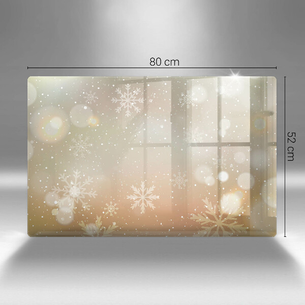 Tabla de cortar de vidrio Copos de nieve