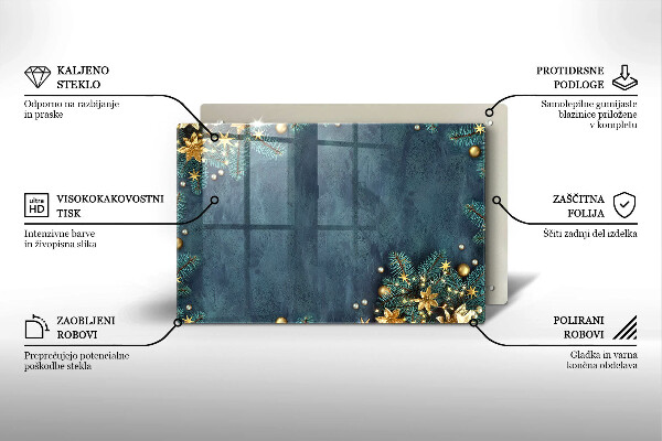 Tabla de cortar de vidrio Decoraciones de navidad