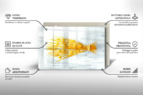 Tabla de cortar de vidrio Pasta
