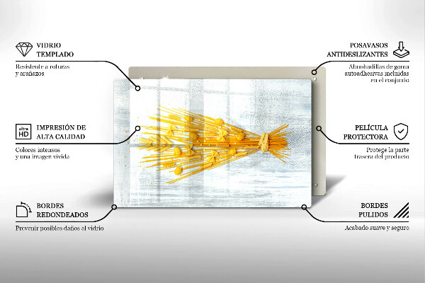 Tabla de cortar de vidrio Pasta