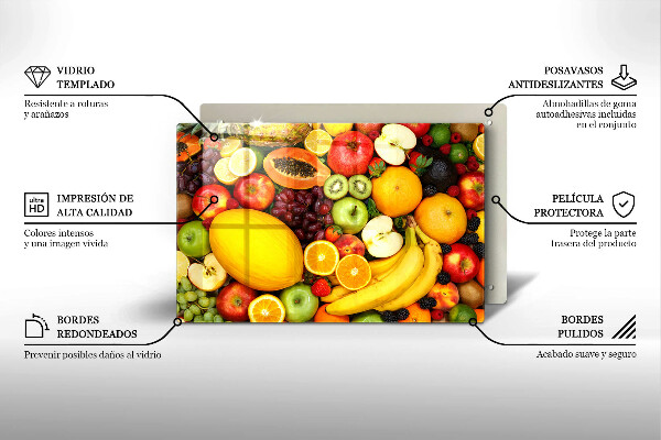 Tabla de cortar de vidrio Recogida de frutas