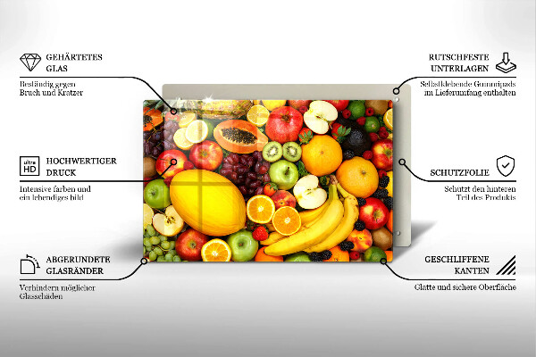 Tabla de cortar de vidrio Recogida de frutas