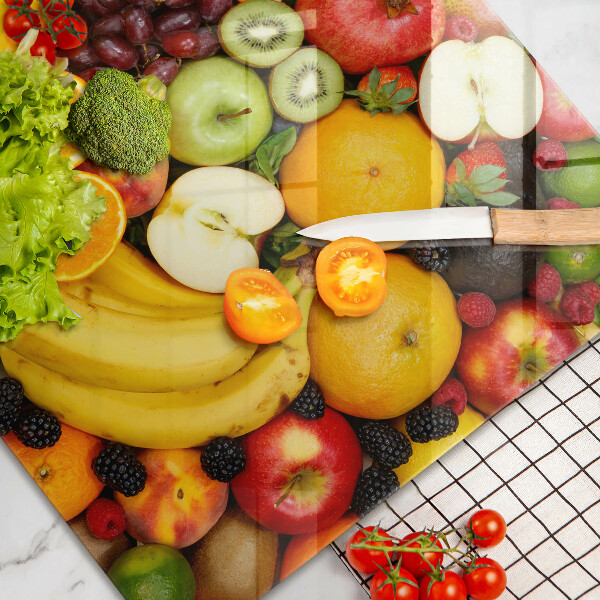 Tabla de cortar de vidrio Recogida de frutas