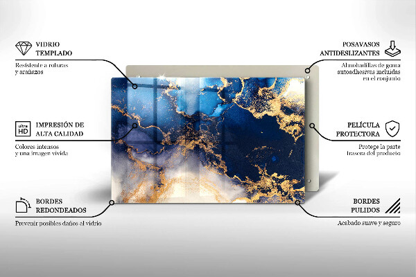 Tabla de cortar de vidrio Abstracción de mármol