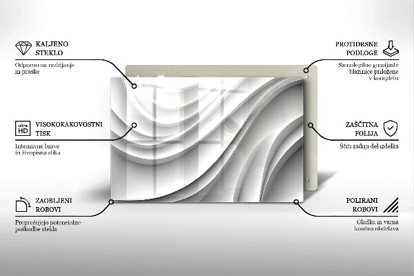 Tabla de cortar de vidrio Líneas geométricas