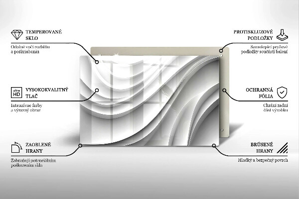 Tabla de cortar de vidrio Líneas geométricas