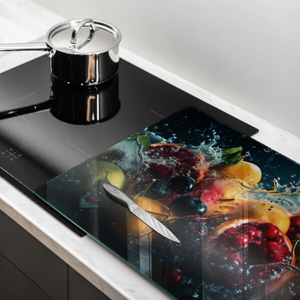 Tabla de cortar de vidrio Frutas en agua