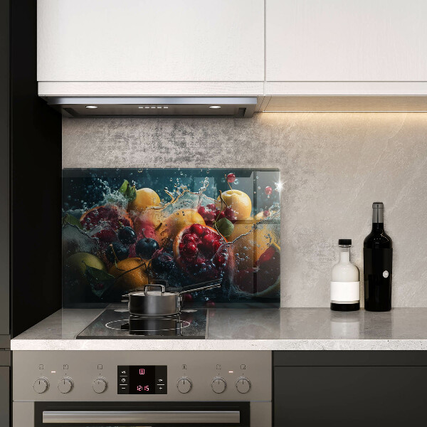 Tabla de cortar de vidrio Frutas en agua