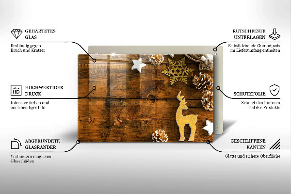 Tabla de cortar de vidrio Decoraciones de navidad