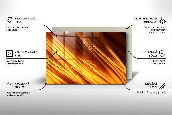 Tabla de cortar de vidrio Pasta de espagueti