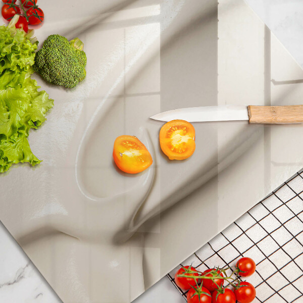 Tabla de cortar de vidrio Helado cremoso