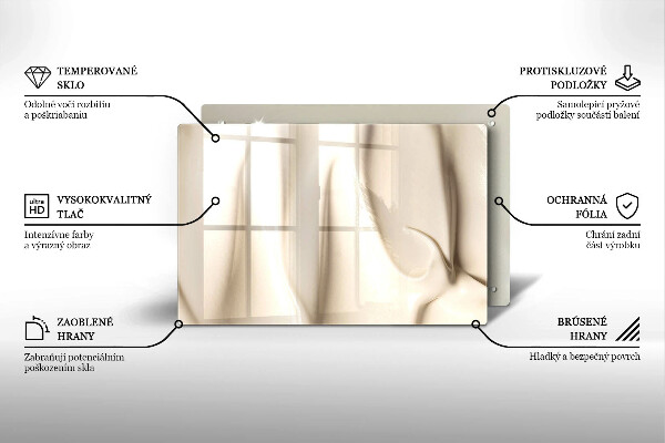 Tabla de cortar de vidrio Helado cremoso