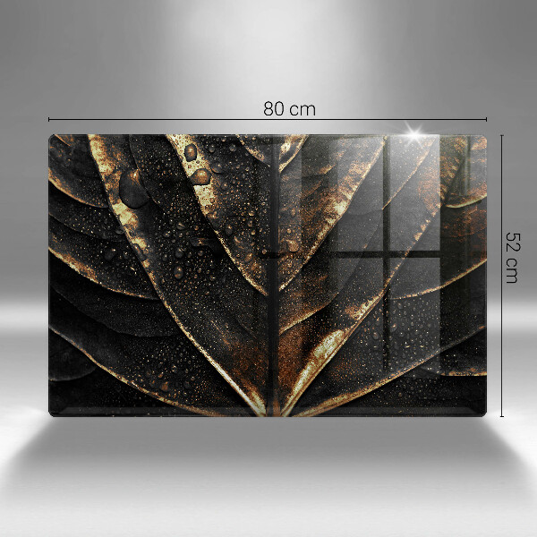 Tabla de cortar de vidrio Hoja de oro