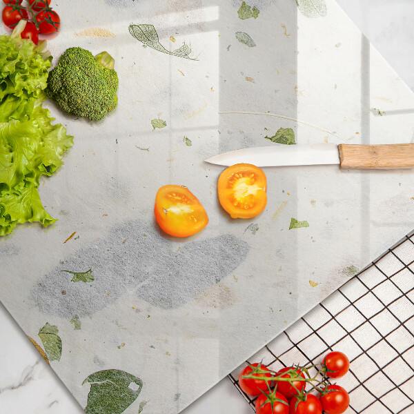 Tabla de cortar de vidrio Hojas cayendo