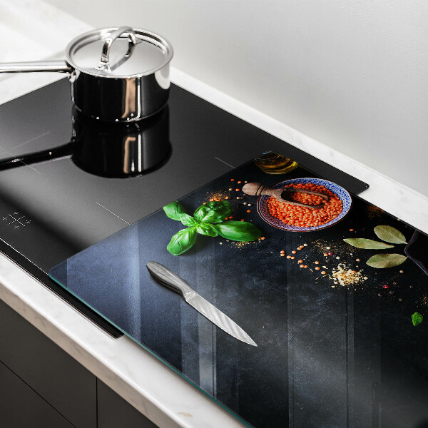 Tabla de cortar de vidrio Tazones de especias