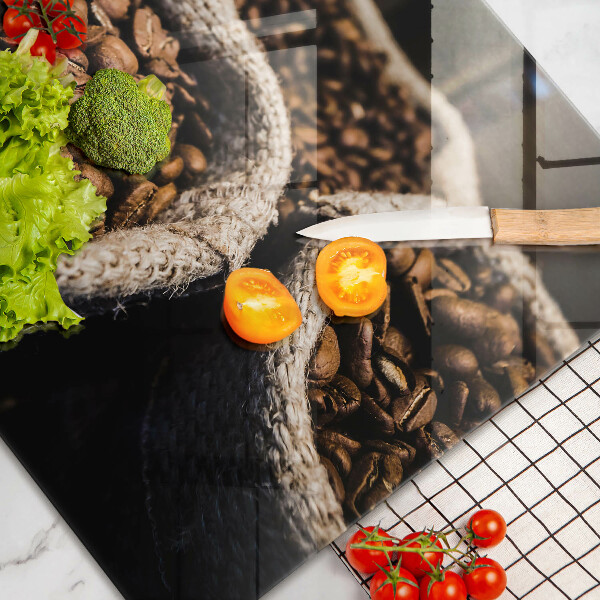 Tabla de cortar de vidrio Bolsas de granos de café