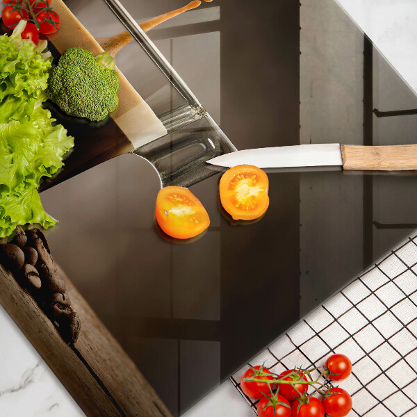 Tabla de cortar de vidrio Vidrio y granos de café