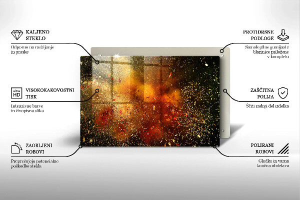 Tabla de cortar de vidrio Especias coloridas