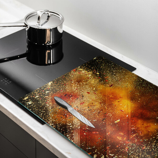 Tabla de cortar de vidrio Especias coloridas