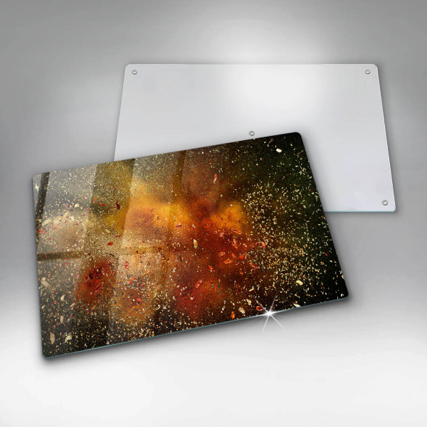 Tabla de cortar de vidrio Especias coloridas