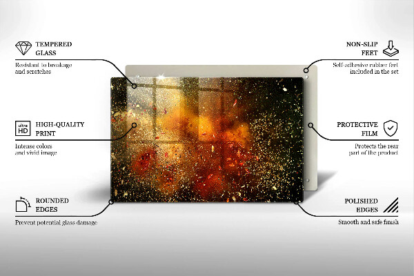 Tabla de cortar de vidrio Especias coloridas