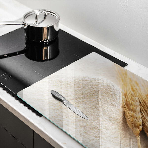 Tabla de cortar de vidrio Harina y espigas de grano