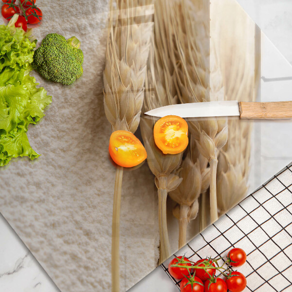 Tabla de cortar de vidrio Harina y espigas de grano