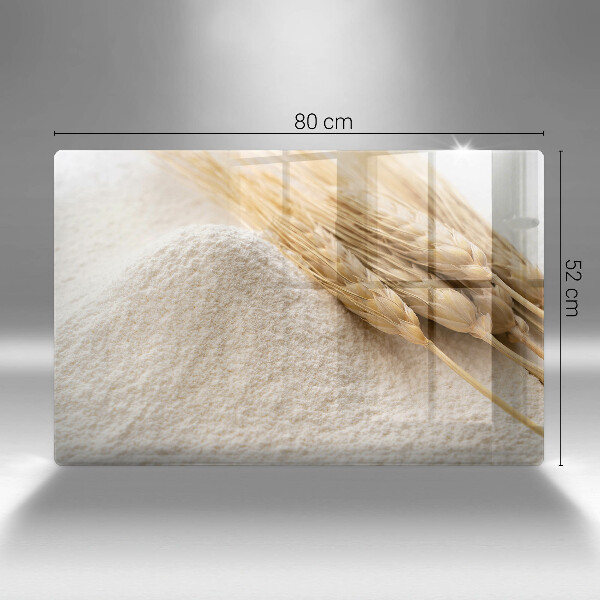 Tabla de cortar de vidrio Harina y espigas de grano
