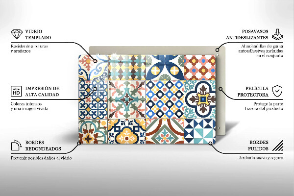 Tabla de cortar de vidrio Azulejos decorativos
