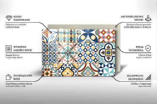 Tabla de cortar de vidrio Azulejos decorativos