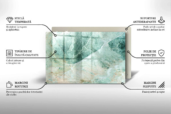 Tabla de cortar de vidrio Estructura de piedra