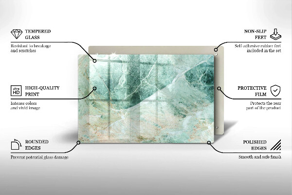 Tabla de cortar de vidrio Estructura de piedra