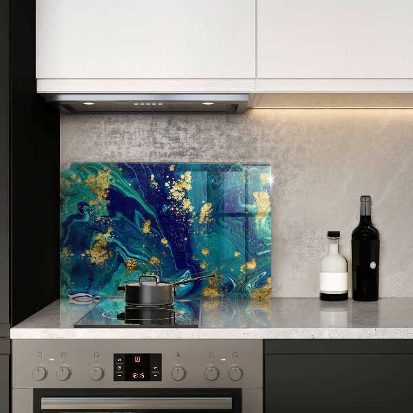 Tabla de cortar de vidrio Abstracción con oro