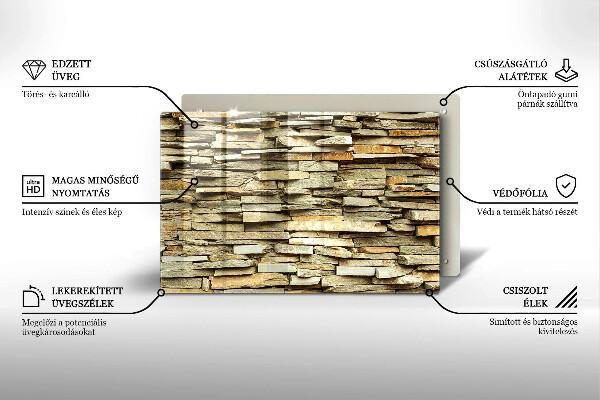 Tabla de cortar de vidrio Piedras decorativas