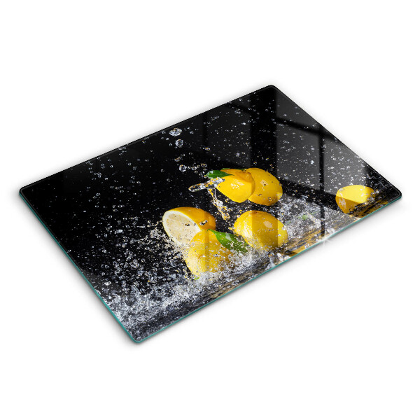 Tabla de cortar de vidrio Fruta jugosa de limón