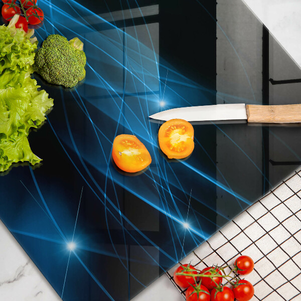 Tabla de cortar de vidrio Humo azul abstracto